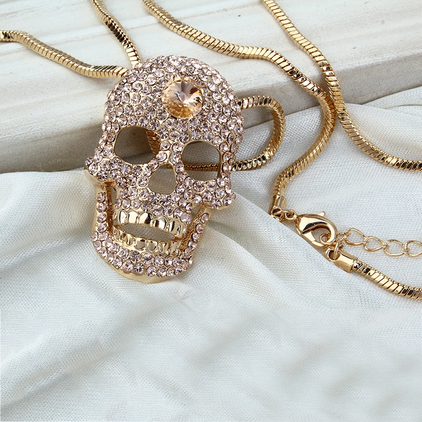 Новое уникальное винтажное ожерелье со стразами унисекс свитер подвеска большая