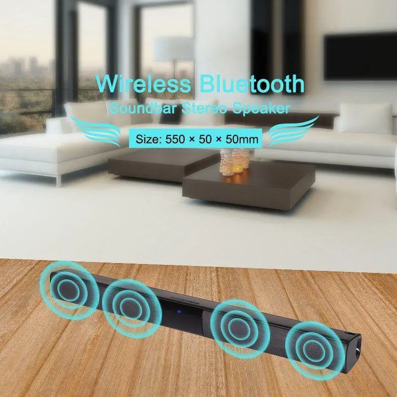 Саундбар BEESCLOVER TV для домашнего кинотеатра с сабвуфером беспроводная Bluetooth