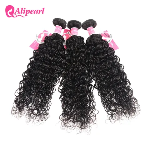 AliPearl волосы волнистые бразильские волосы волнистые 3 пряди 100% человеческие волосы пряди 8-26 дюймов натуральный цвет Remy наращивание волос