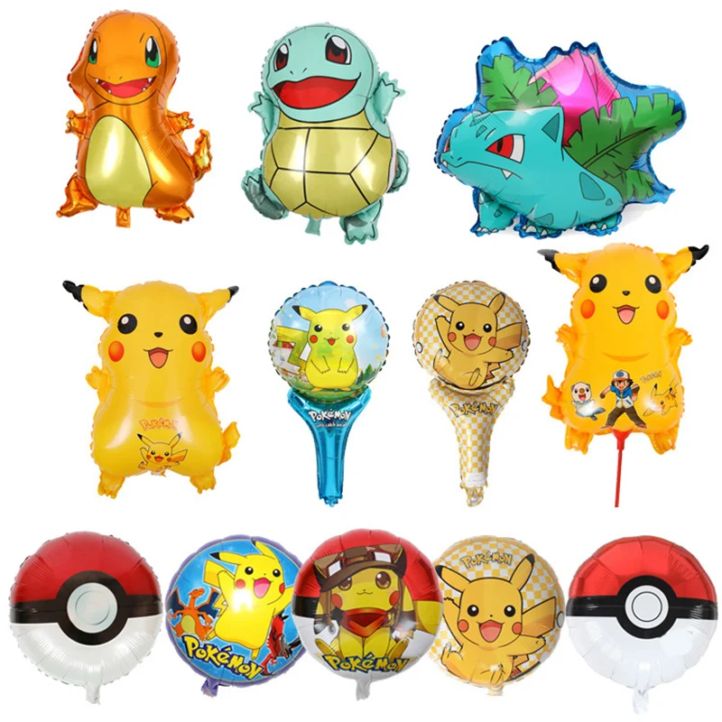 5 шт. шары из фольги Pokemon Pikachu надувные воздушные для детей на день рождения