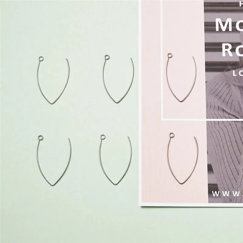 Застежки-крючки для сережек из нержавеющей стали 304 фурнитура размеры 41x22x1 мм