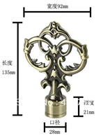 New design europe style   curtain finial for 28/25mm (1-1/8, 1 inch) diameter rods  for retail & wholesale