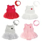 Комплект из 2 предметов, боди с коротким рукавом и цветочной головой для маленьких девочек, лето 2021