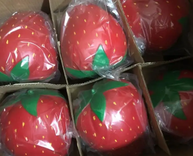 3pcs-kawaii squishy great 25 см jumbo арбуз оранжевая клубника Редкие сжимаемые медленно