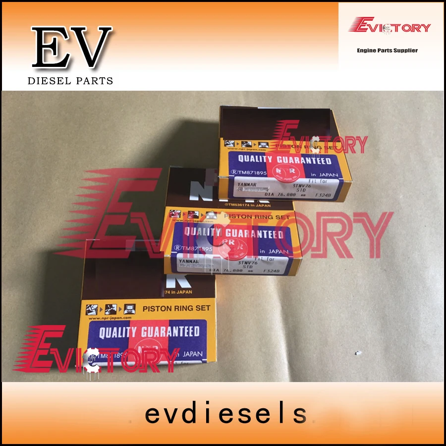 Комплект поршневых колец 3TNV76 для восстановления двигателя yanmar VIO25