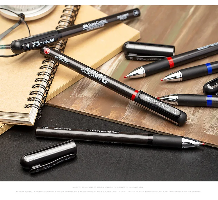 5 шт немецкая FABER-CASTELL супер настоящая гелевая ручка 0,38/0,5 мм черная Водонепроницаемая ручка для подписи