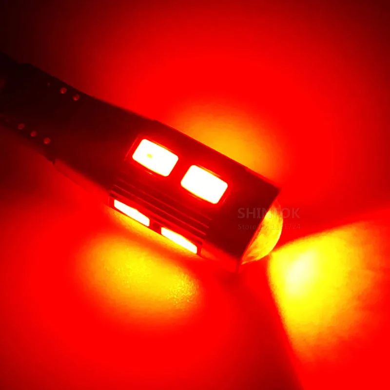 Светодиодные лампы CANBUS 10-SMD 5630 в алюминиевом корпусе 2 шт./лот W5W T10 | Автомобили и