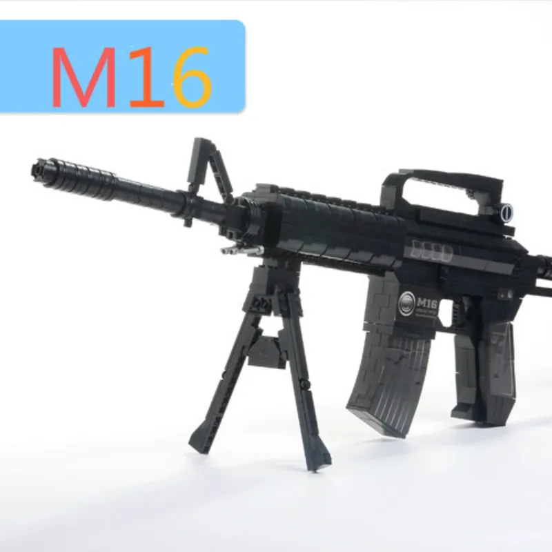 Ausini 524 шт. строительные блоки модель оружия игрушечные серии пистолет M16 Детская