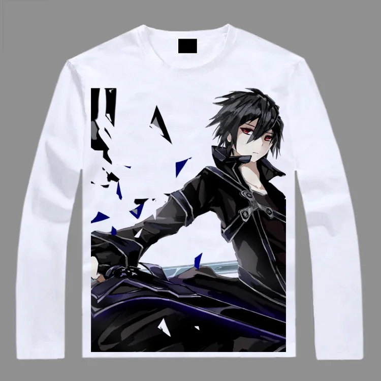 Футболка с длинным рукавом Asuna Kirito аниме SAO|t shirt|long sleeve t shirtshirt |