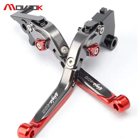 Titanium Red Высокое качество рычаги для KAWASAKI NINJA 400 Мотоцикл с ЧПУ Алюминий Складная тормозной рычаг сцепления - Цвет: Titanium Red