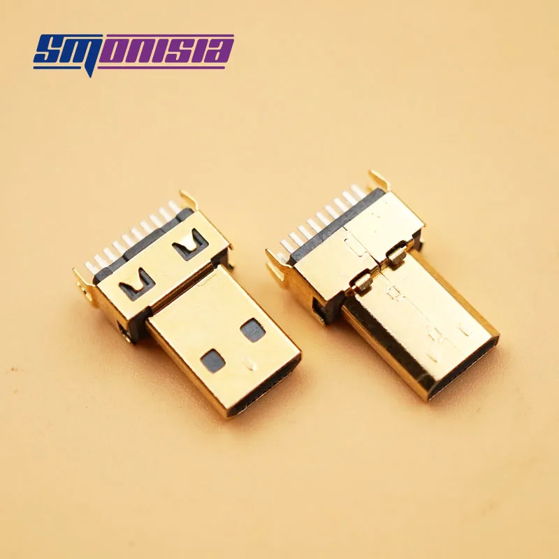 10 шт./лот MICRO HDMI-Совместимость 19р с разъемом папа общественного фанера для