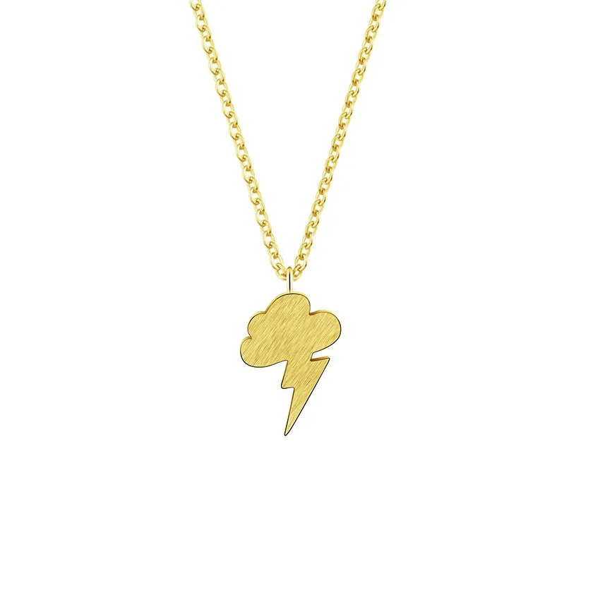 DIANSHANGKAITUOZHE Thunder Clouds Charm Necklaces Weather Happy On A Cloudy Day Unique Women Jewelry Party | Украшения и