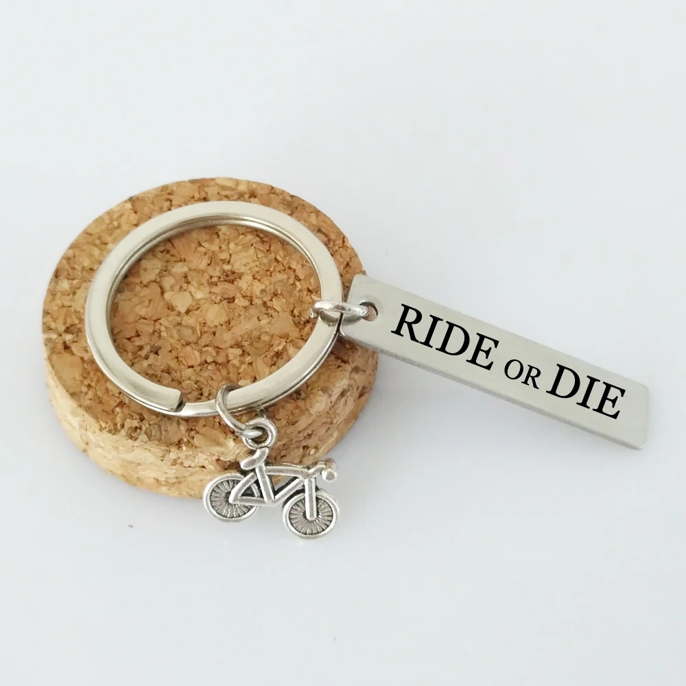 Очаровательный брелок с надписью Ride or Die Bijoux для мотоциклов автомобилей