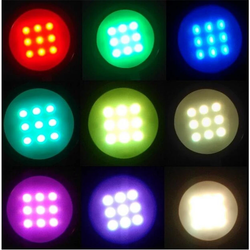 8 RGB изменение цвета LED под шкафом шайба лампы Комплект RF дистанционного