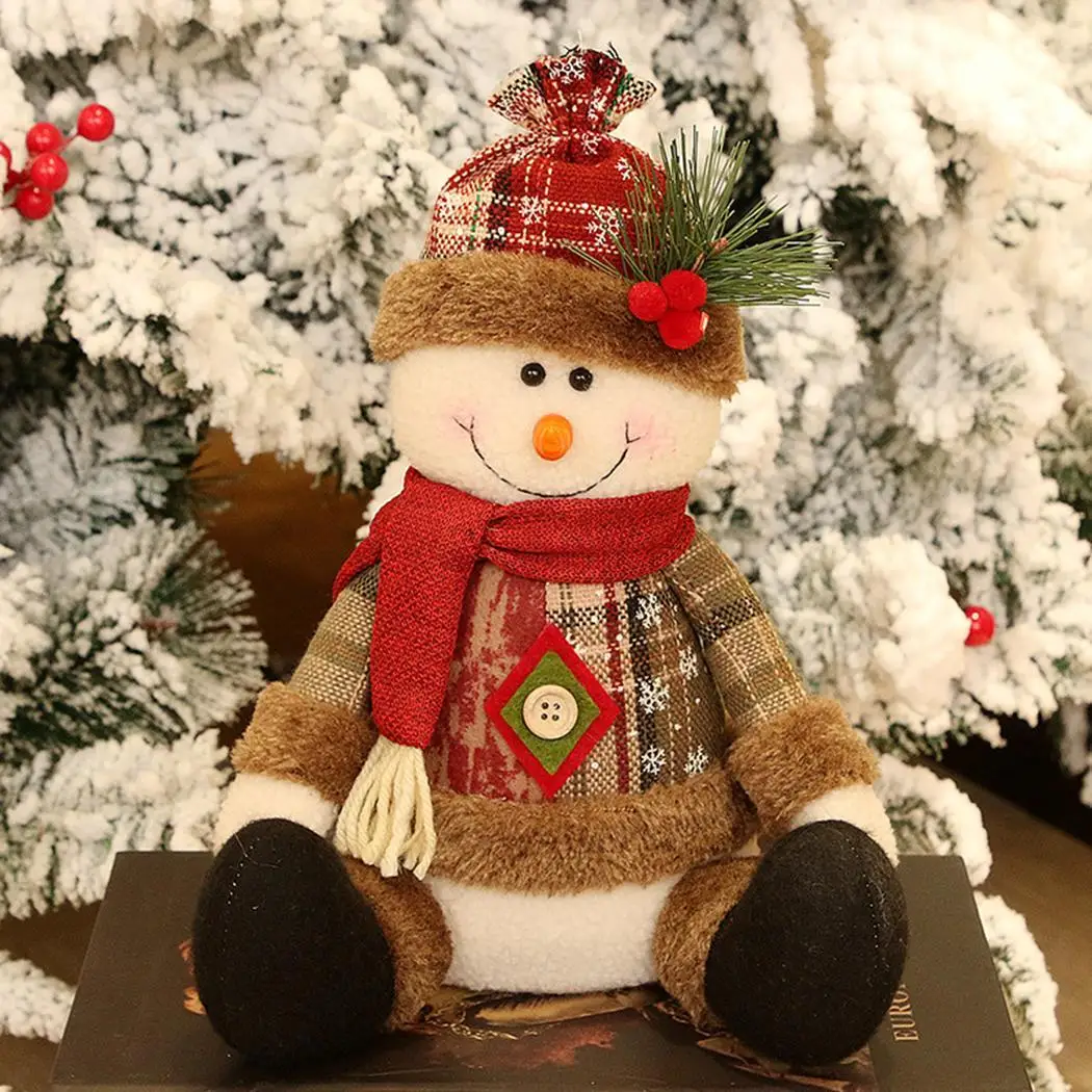 snowman Детская Милая Рождественская кукла игрушка рождественский дом как изображение украшения лось, снеговик, старый орнамент - Цвет: snowman