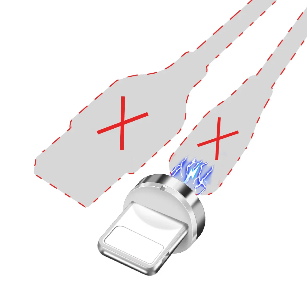 Магнитный usb-кабель Олаф 1 м/2 м, кабели для мобильных телефонов, круглые кабели для быстрой зарядки для iPhone, usb type-C, Micro, Android, usb, магнитные Кабельные шнуры - Цвет: No cable For iPhone