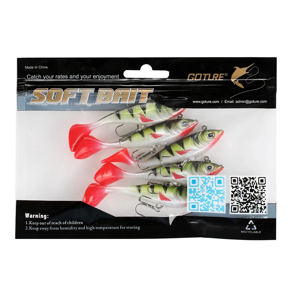 Goture 5 шт./компл. для рыбалки, мягкие блесны на удочку Lead Jig Head 8,4 см 10,7g силиконовый приманка на щуку воблеры приманки, искусственные подойдут для морского окуня для рыбалки