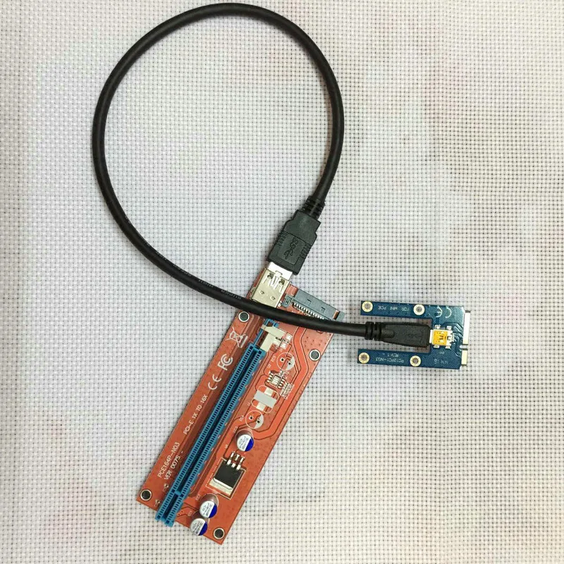 Mini PCI-E PCI Express Extender Riser Card 1x To 16x PCIE Mining USB 3.0 Power Cable Adapter for BitCoin BTC Miner Machine | Компьютеры и