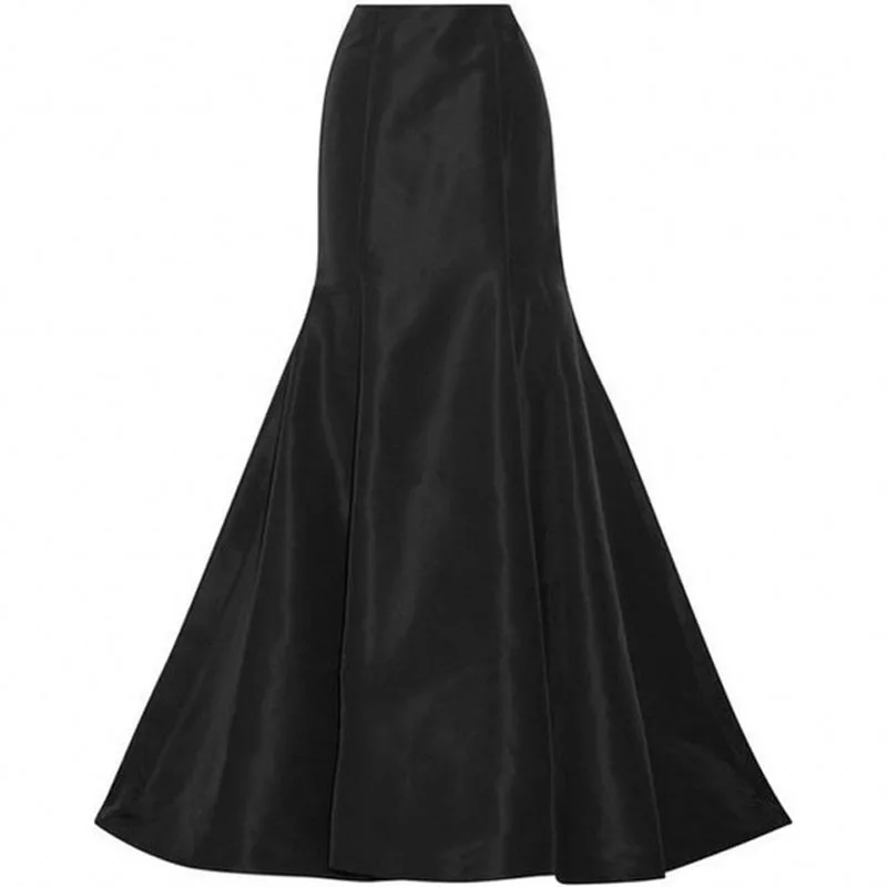 Женская длинная юбка годе черная макси до пола вечерняя 100% реальное фото|mermaid maxi