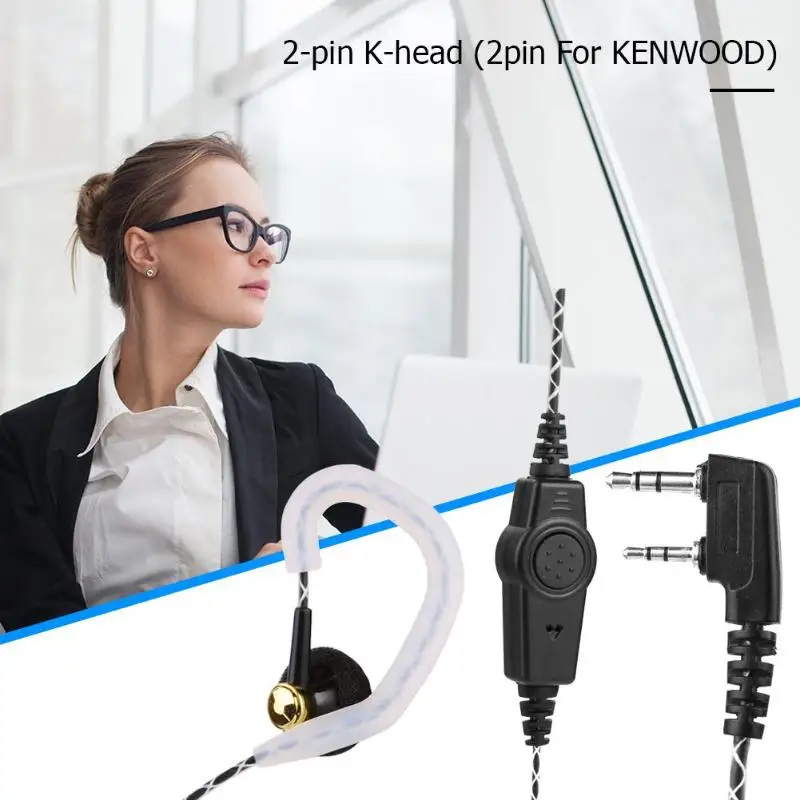 Новые 2 контактные наушники гарнитура с микрофоном для Kenwood KPG Baofeng UV 5R Walkie