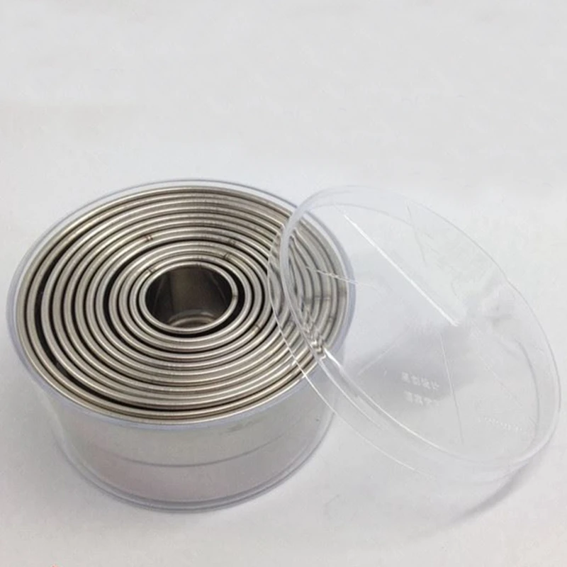 Круглые фрезы для печенья из нержавеющей стали 12 шт./компл. гладкая кухонная