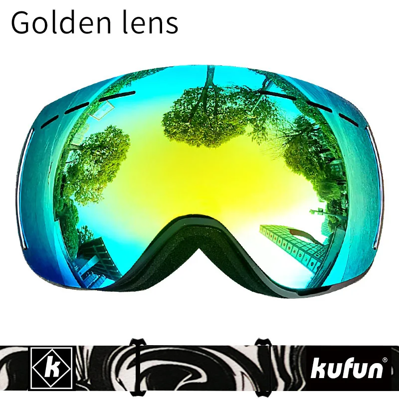 Green pattern Брендовые лыжные очки двухслойные UV400 Анти-туман большой Лыжная маска очки на лыжах мужские и женские зимние очки для катания на сноуборде Горнолыжные очки сноуборд доска лыжные очки сноуборд доска маска для сноуборд - Цвет: Green pattern