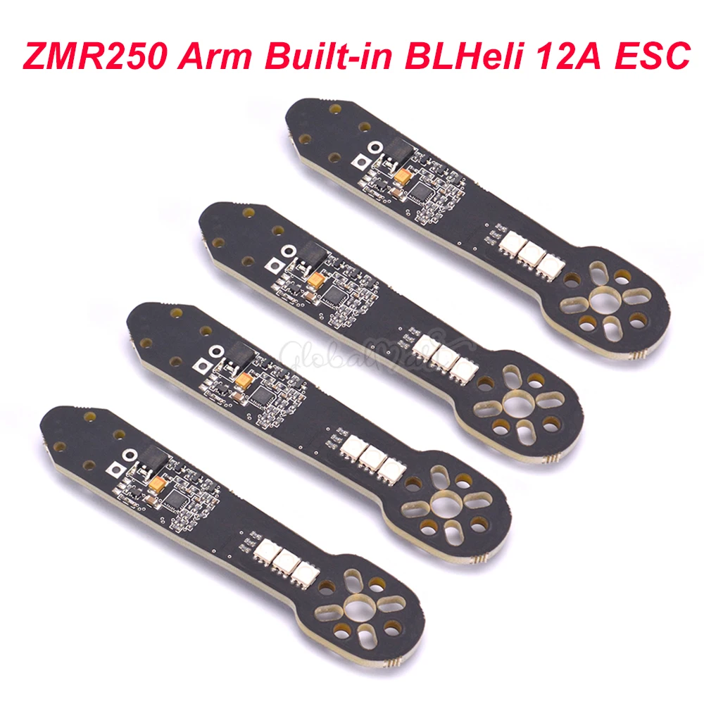 QAV250 ZMR250 сменный рычаг из стекловолокна со встроенным BLheli 12A ESC 5 в 7 цветов Led для