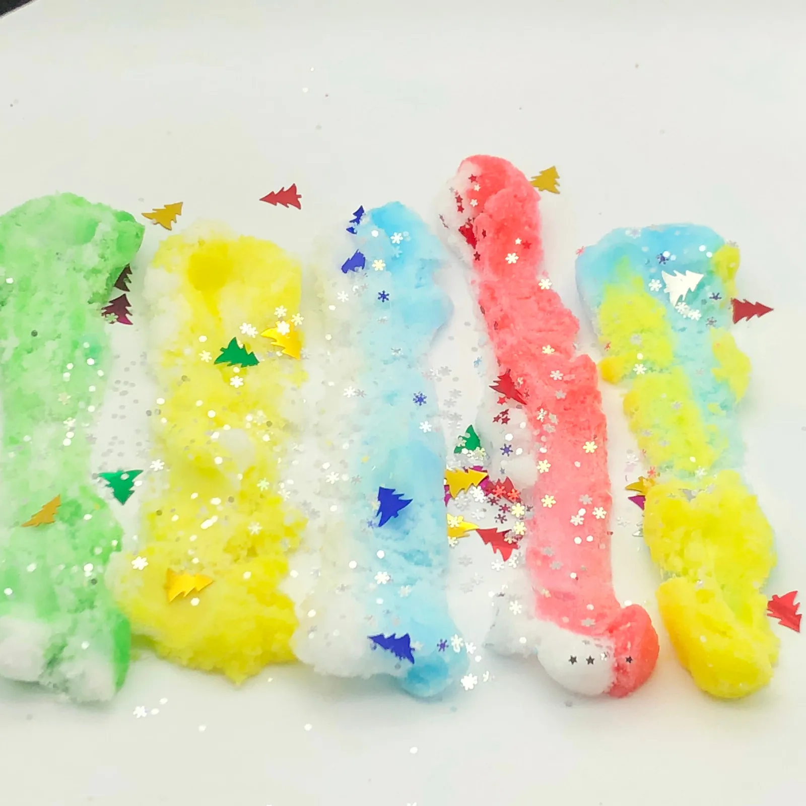 Пушистый Floam Slime Рождество DIY прозрачные слизи игрушки мягкое смешивание Tricky
