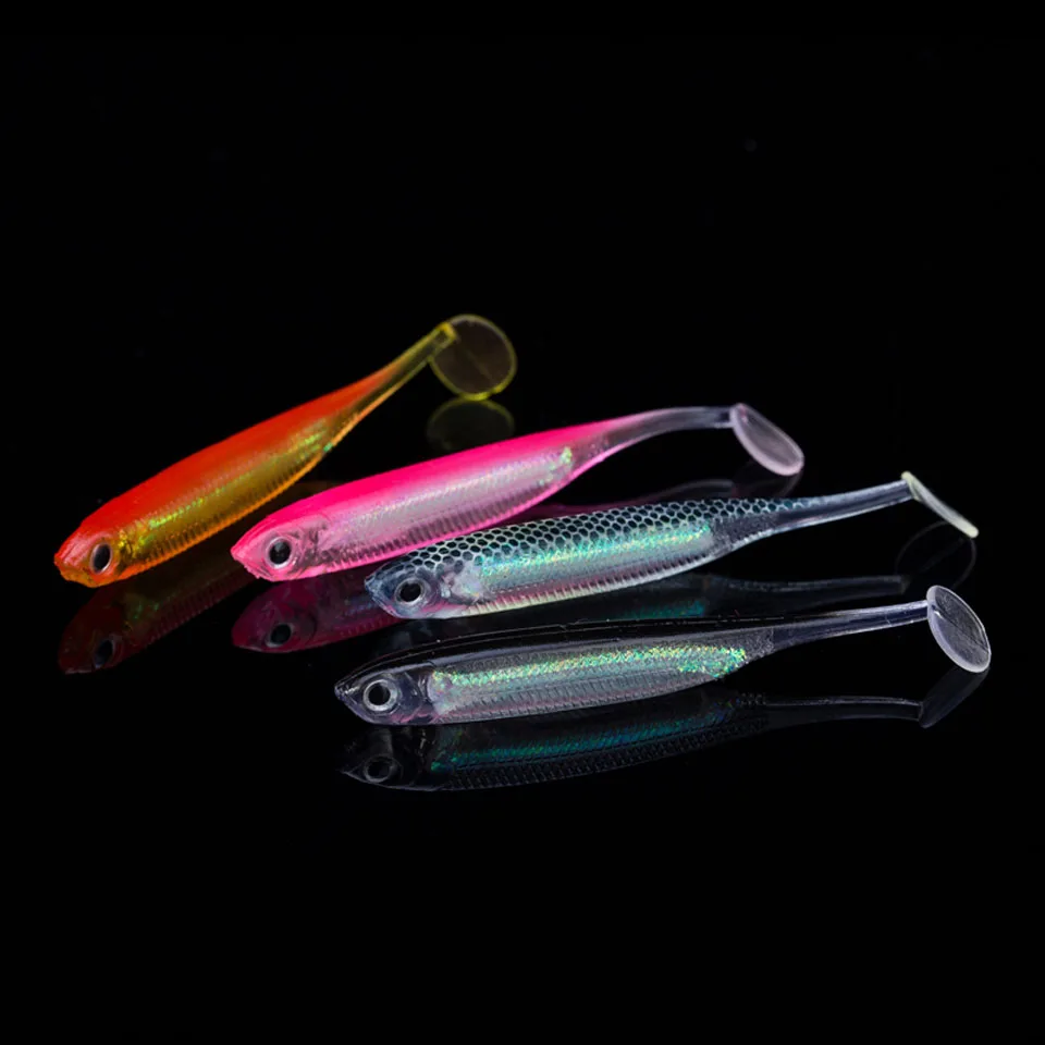 WALK FISH 6 шт./лот 2,2 г/70 мм Мягкая приманка для рыбалка на сельдь Рыбалка плавающие приманки джиг головная Мягкая приманка нахлыстом приманка весло хвост приманки