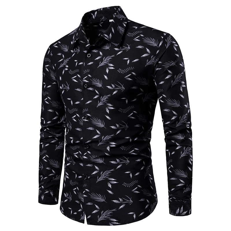 New Fashion Brand Camisa Masculina Long Sleeve Hawaiian Shirt Men Summer Casual Formal Male Dress EU Size M-4XL | Мужская одежда