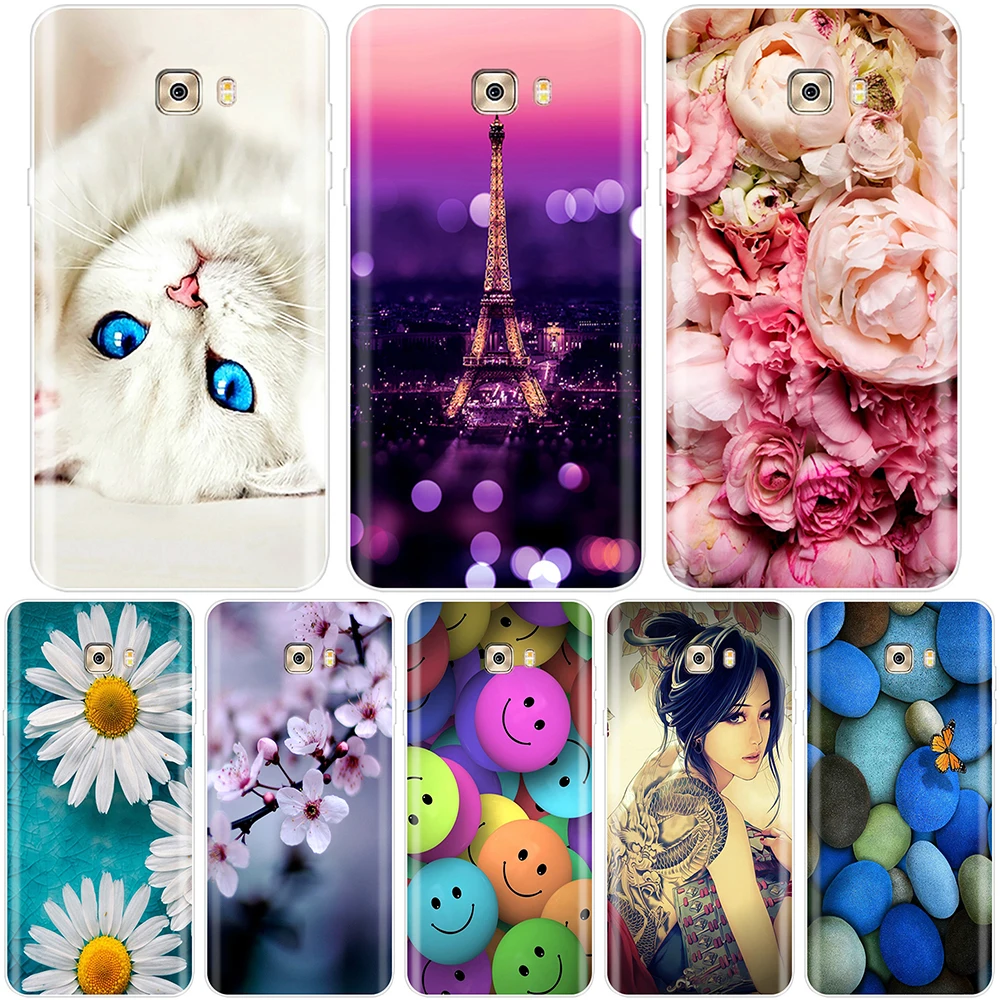 

TPU Phone Case For Samsung Galaxy C5 C7 C9 Pro Silicone Fashion Soft Back Cover Cute Cat For Samsung Galaxy C5 C8 C7 2017