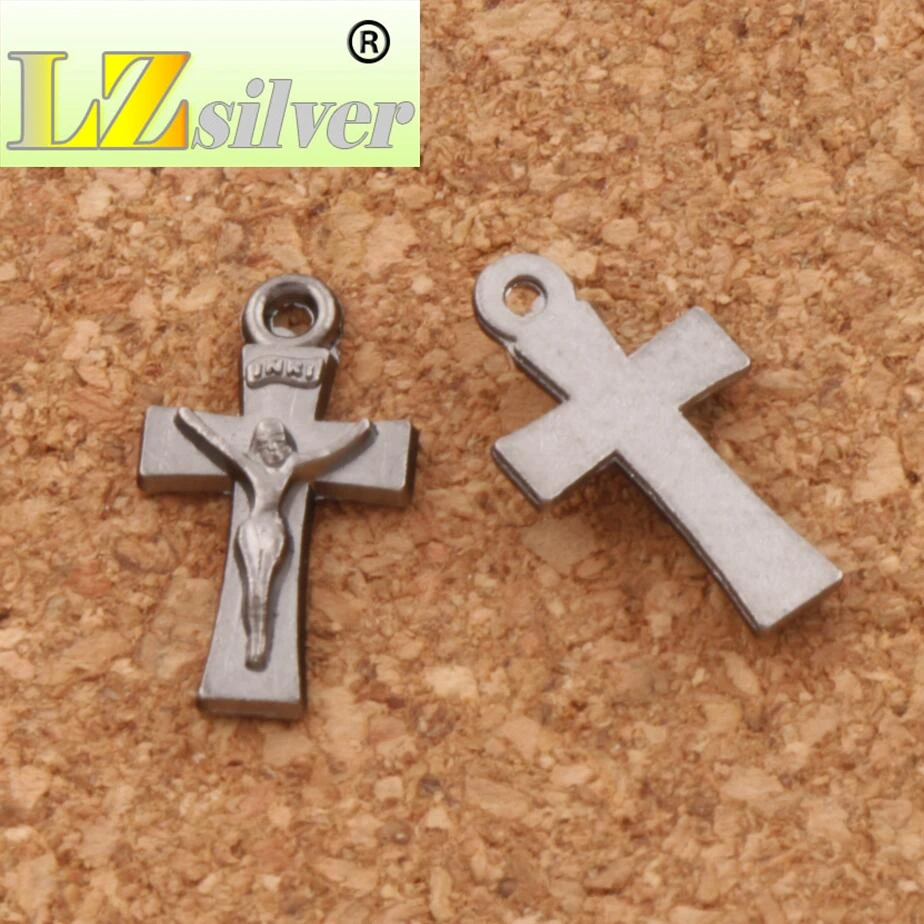 Распятие крест подвески ювелирные изделия DIY L431 45 шт 5 цветов античное серебро/золото/бронза/медь/пистолет черный