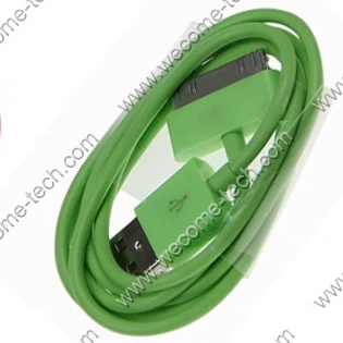 50 шт./лот 1 м круглый usb кабель 10 цветов для зарядки Usb iphone 4 | Мобильные телефоны и