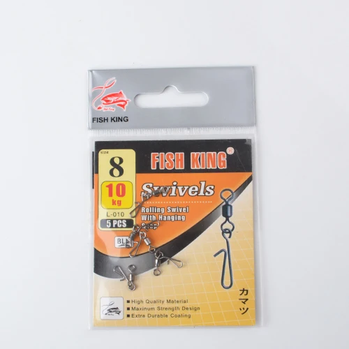 SIZE 8 FISH KING 5 шт./лот 2#4#6#8#10# рыболовные высокоскоростные поворотные рыболовные снасти с двойной спинкой - Цвет: SIZE 8