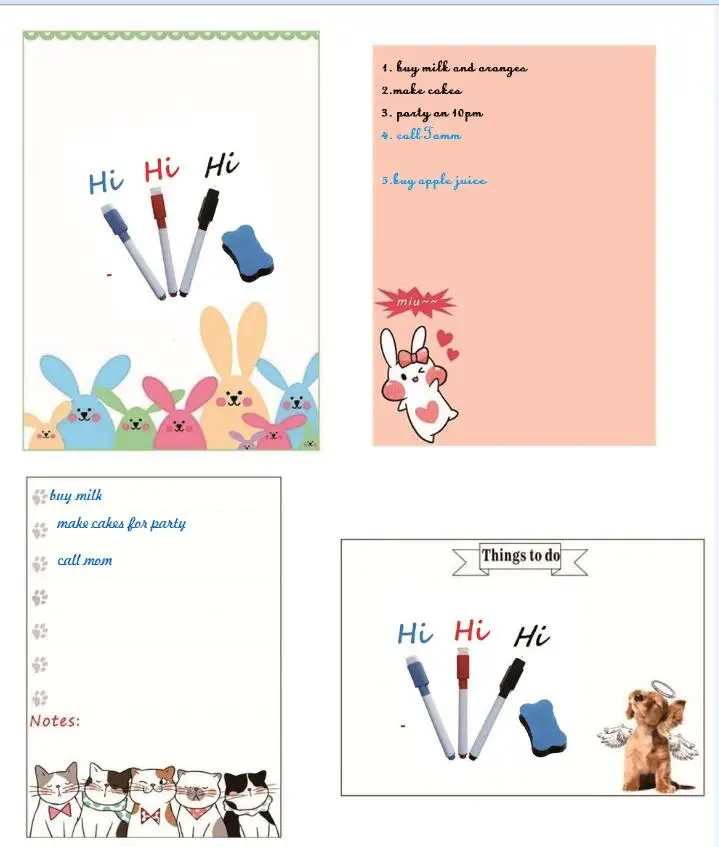 

A4 Magnetic Whiteboard Fridge Magnets Sticker Dry Wipe Marker Message Board Memo Pads Daily Week Planner To Do List Kitchen Home