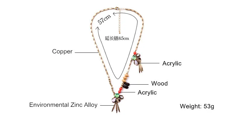 Модный женский Повседневный аксессуар классическое этническое ожерелье с