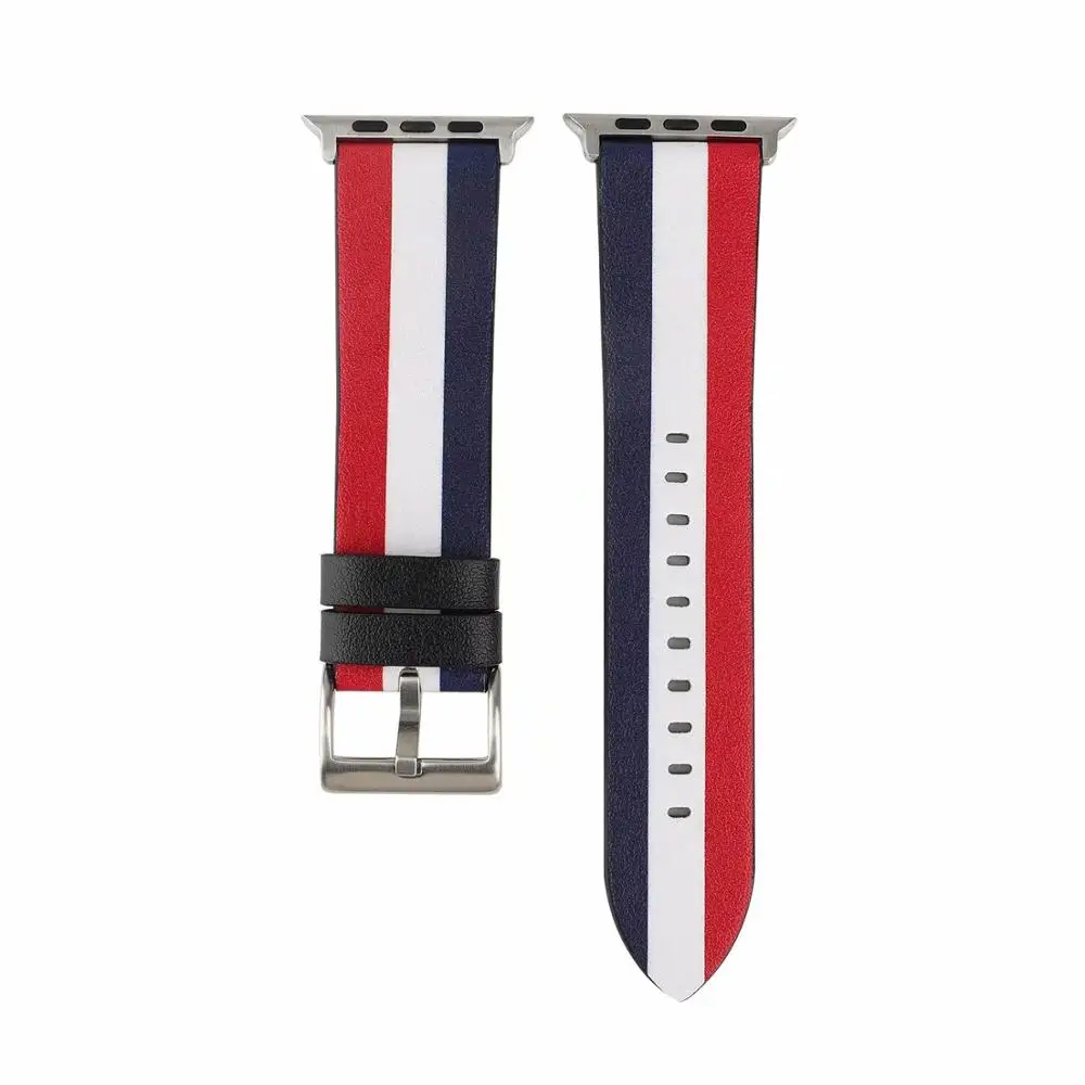 Ремешок из мягкой кожи для apple watch band 42 мм 44 и 4 40 браслет iwatch Series 3 2 1 38 мм|Ремешки