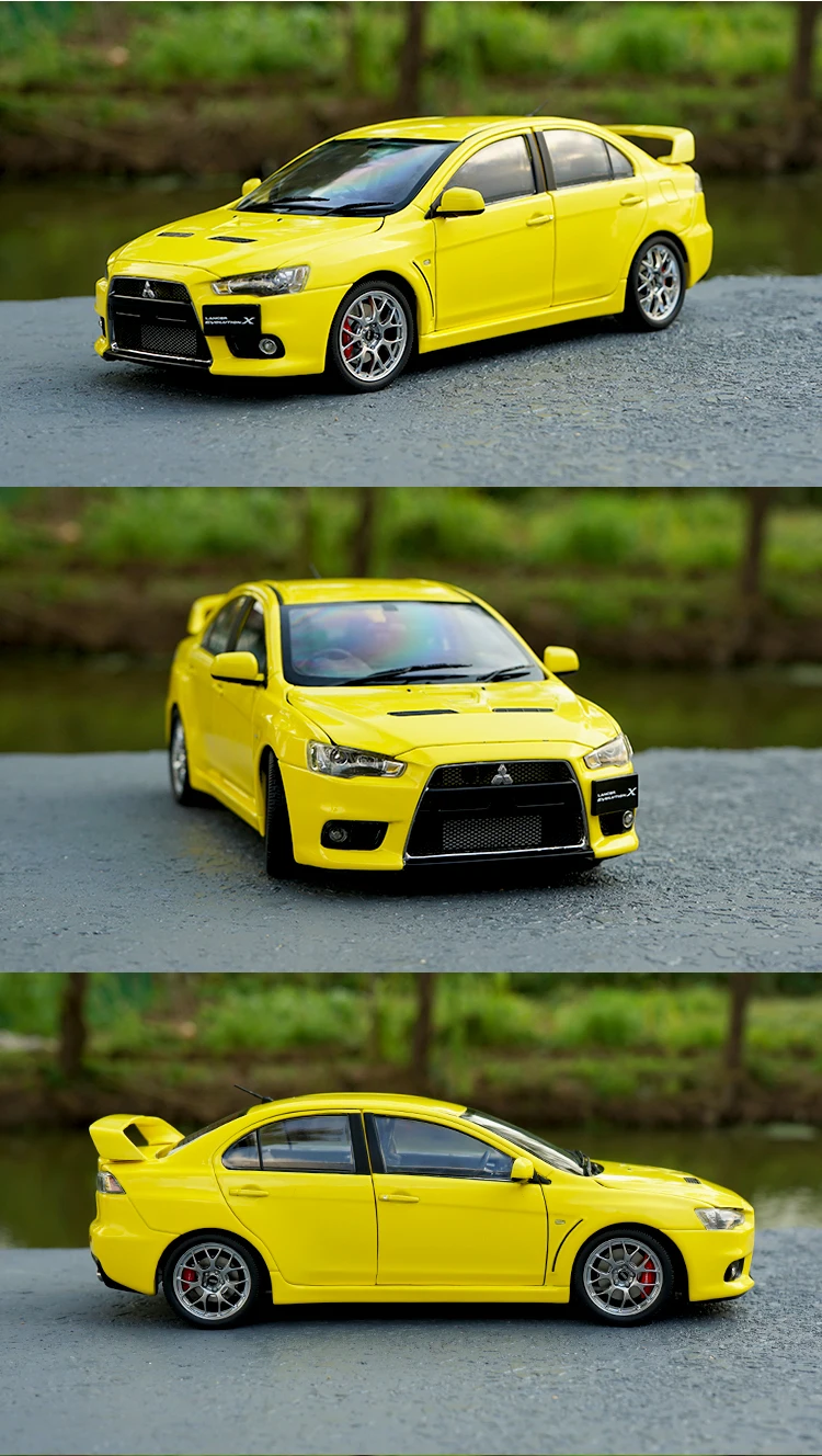 1:18 MITSUBISHI LANCER EVO 10 X литая металлическая модель автомобиля, модель из высококачественного сплава, Изысканные Подарки