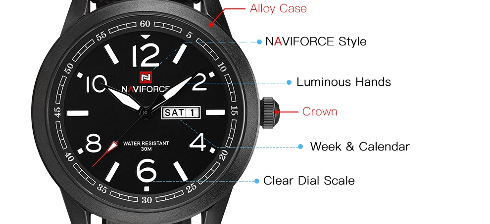NAVIFORCE спортивные мужские часы армейские военные мужские наручные часы с отображением недели модные повседневные походные мужские часы Saat Relogio Masculino