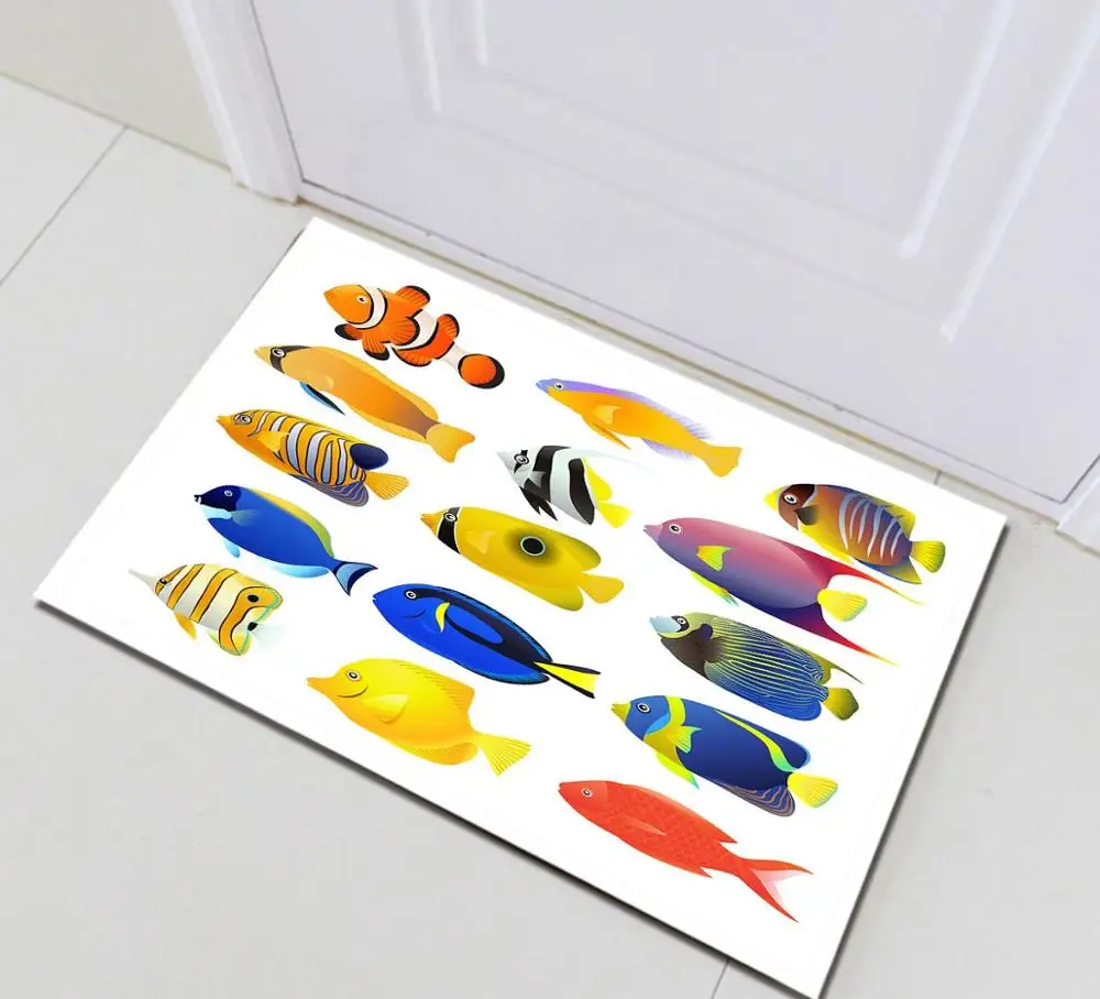 13638 60*40 Kids Cute Cats Pug Dog Cartoon Animal Door Bath Mats Memory Foam Anti Slip Soft Rug for Bedroom Toilet Floor Kitchen Home - Цвет: 13638