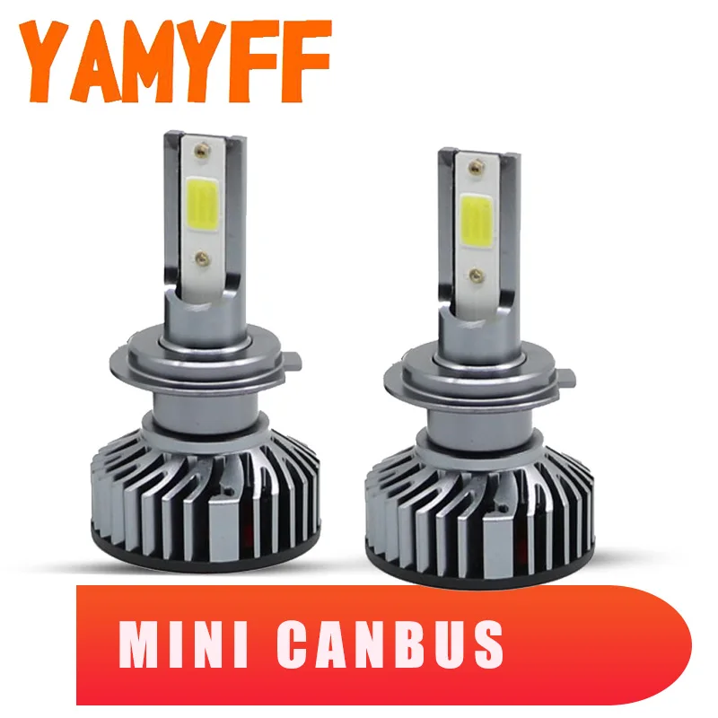 YAMYFF Автомобильная фара H4 светодиодный H7 Лампа Canbus H1 H11 H8 H3 H27 880 9005 HB3 9006 мини