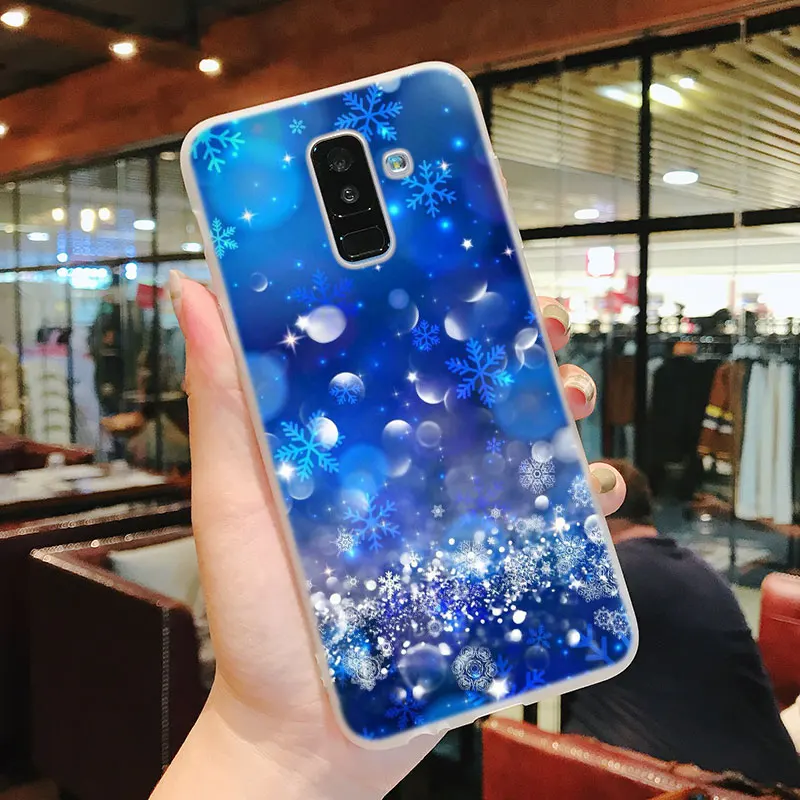 Силиконовый чехол для телефона новогодние подарки Рождество Samsung Galaxy A8S A6S A9 A8 Star A7