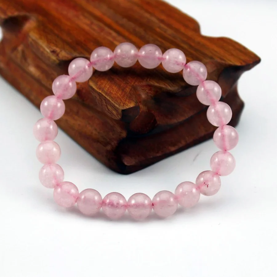 Rose Quartz Чакра браслет из бисера для мужчин 8 мм натуральный камень Лава Рок тигровый глаз черный ониксовый матовый бусины из лечебных камней стрейч Шарм Йога женщин ювелирные изделия - Окраска металла: Rose Quartz