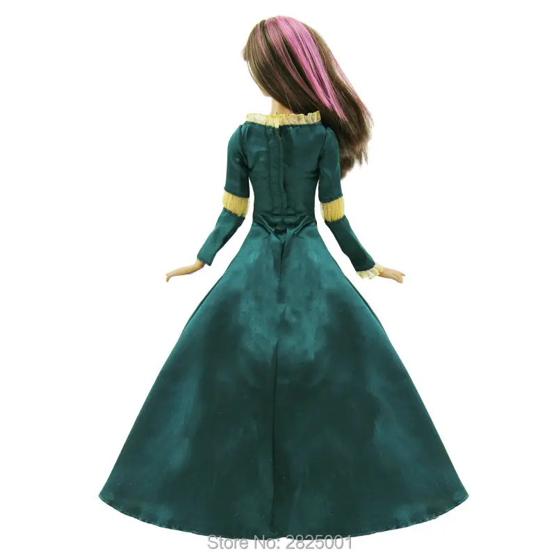 Сказочное платье принцессы с длинными рукавами копия костюм Мериды игровой дом