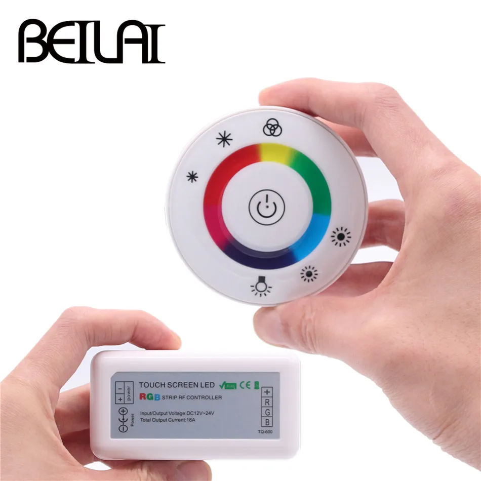 BEILAI DC12 24V RGB светодиодный контроллер 3 канала 18A сенсорный экран круглый пульт