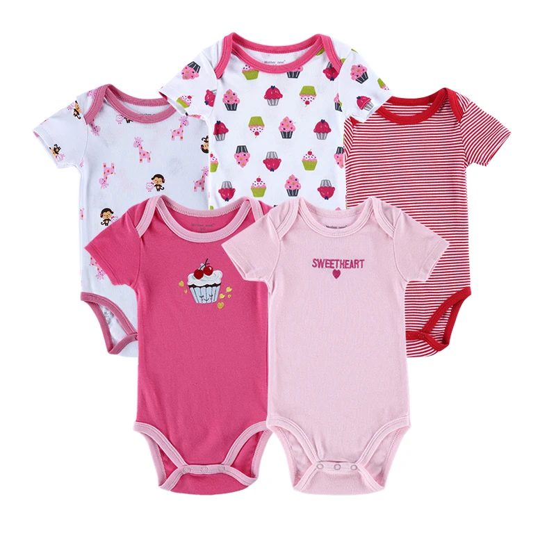 

5PCS/LOT 2015 Summer Cotton Baby Rompers Toddler Jumpsuit Baby Girls Boys Newborn Overall Clothes Baby Clothing