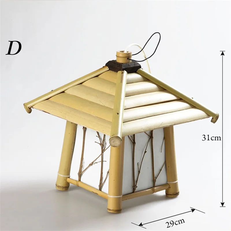 Пасторальный стиль подвесные светильники лампа бамбук e27 китайский/японский