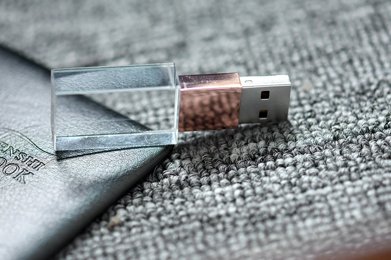 SHANDIAN Кристальный usb палочки 3D Распечатать собственный логотип 4 Гб 16GGB флеш-накопитель USB 32 GB 64 GB прозрачное стекло(за 10 шт логотип
