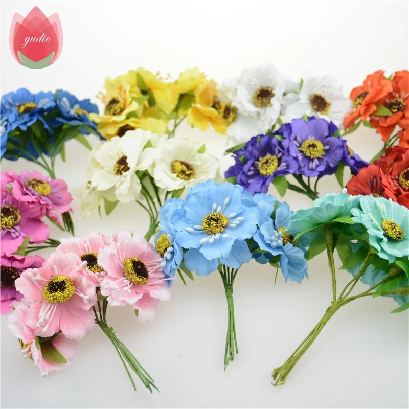 Искусственные цветы шелковые вишенки 12 шт. | Дом и сад