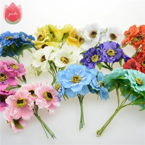 Искусственные цветы, шелковые вишенки, 12 шт.